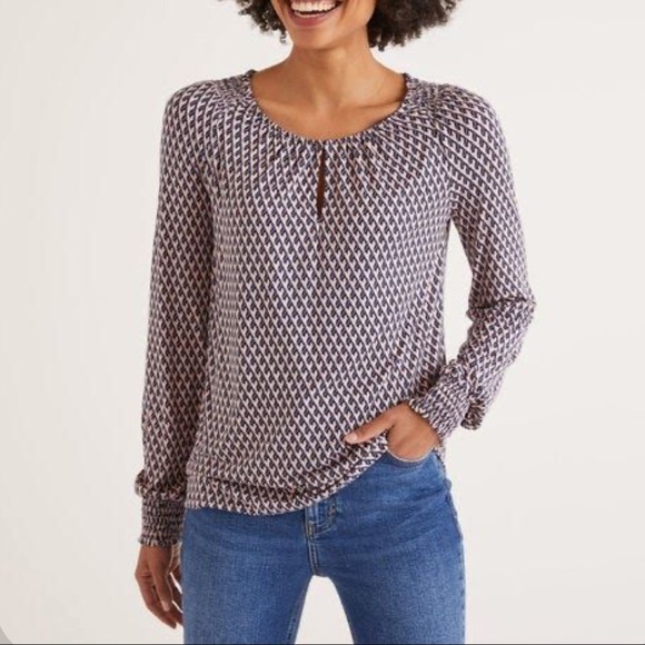 Boden Tops - Boden Sz 8 Printed Jersey Top EUC